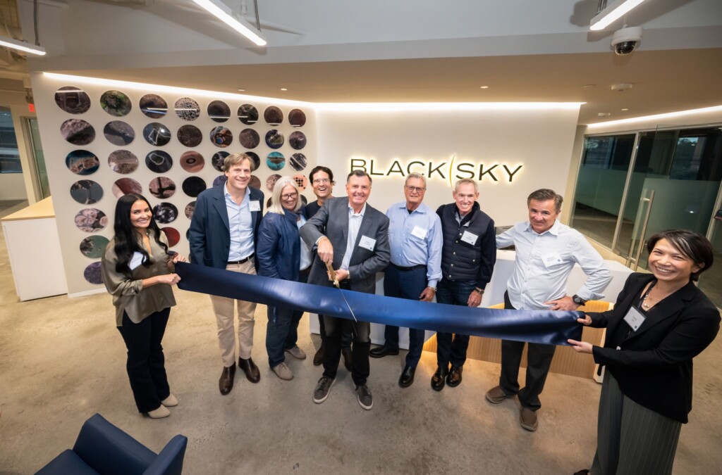 BlackSky office ribbon cutting