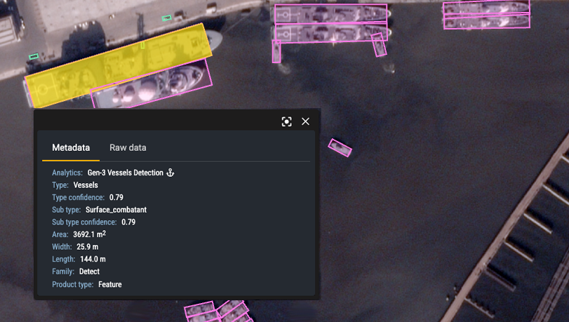 Object detection example in BlackSky Spectra