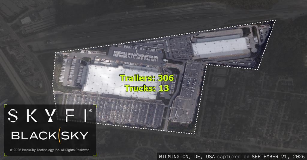 SkyFi’s “Satellite Intelligence” Robinhood Agent App data set featuring BlackSky imagery. 
